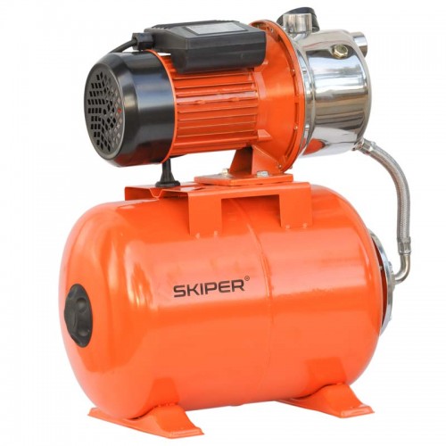 СТАНЦИЯ ВОДОСНАБЖЕНИЯ АВТОМАТИЧЕСКАЯ SKIPER JET100S (900 ВТ, 3100 Л/Ч, 24 Л, НЕРЖ)