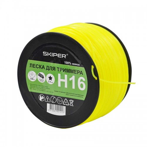 ЛЕСКА SKIPER H16 (Ф 2.4 ММ Х 346 М "ЗВЕЗДОЧКА", ЖЕЛТ.)