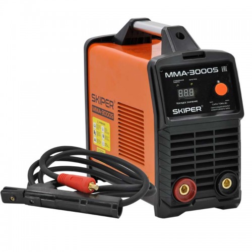 ИНВЕРТОР СВАРОЧНЫЙ SKIPER MMA-3000S (160-260 В, LED ДИСПЛ., 160А, 1,6-4 ММ, ЭЛЕКТРОСТ. ОТ 6,0 КВТ)