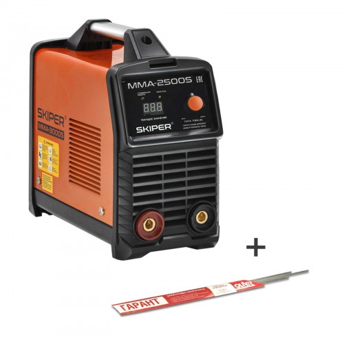 ИНВЕРТОР СВАРОЧНЫЙ SKIPER MMA-2500S ГАРАНТИЯ 2 ГОДА!(160-260 В, LED ДИСПЛ., 140А, 1,6-3,2 ММ)
