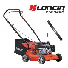 ГАЗОНОКОСИЛКА БЕНЗИНОВАЯ SKIPER GW401 (40 СМ, РУЧНОЙ, LONCIN 3,5 ЛС, ПЛАСТ ДЕКА, ТРАВОСБ.45 Л, +НОЖ) 