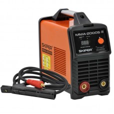 ИНВЕРТОР СВАРОЧНЫЙ SKIPER MMA-2000S (160-260 В, LED ДИСПЛ., 120А, 1,6-2,5 ММ, ЭЛЕКТРОСТ. ОТ 6,0 КВТ)