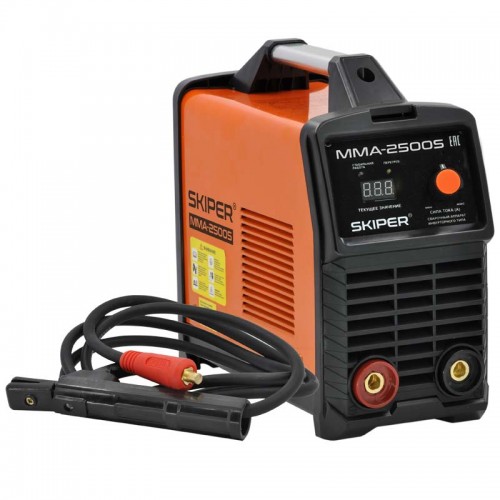 ИНВЕРТОР СВАРОЧНЫЙ SKIPER MMA-2500S (160-260 В, LED ДИСПЛ., 140А, 1,6-3,2 ММ, ЭЛЕКТРОСТ. ОТ 6,0 КВТ)