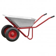 ТАЧКА СТРОИТЕЛЬНАЯ BRADO 2X125 PROFI (ДО 125Л, ДО 330КГ, 2X4.00-8, ПНЕВМО, ОСЬ 20*100)