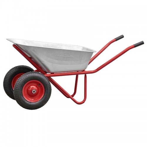 ТАЧКА СТРОИТЕЛЬНАЯ BRADO 2X125 PROFI (ДО 125Л, ДО 330КГ, 2X4.00-8, ПНЕВМО, ОСЬ 20*100)