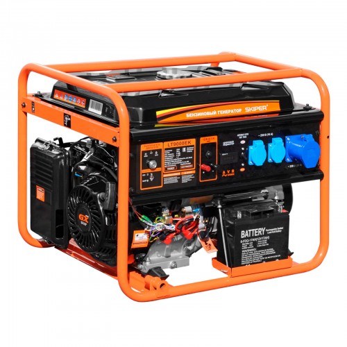 ЭЛЕКТРОСТАНЦИЯ SKIPER LT9000EK (6.5КВТ, 2Х230В/16А/3.5КВТ, 1Х230В/32А/6КВТ, 12В, ЭЛ.СТАР, БАК 25.0Л)