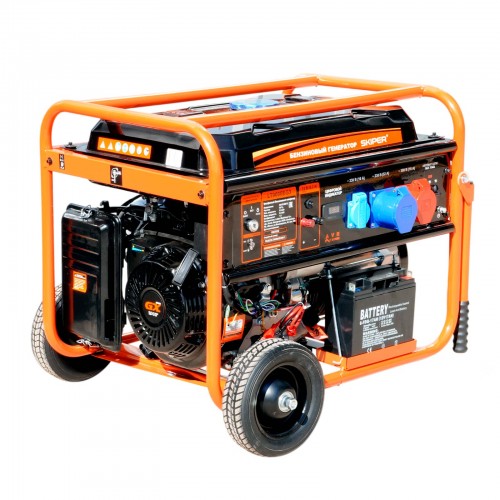 ЭЛЕКТРОСТАНЦИЯ SKIPER LT9000ЕG3 (6.5КВТ,380В/16А/6КВТ,230В/32А/2КВТ,220В/16А/2КВТ,12В,КОЛ, ЭЛ.СТ,25Л)